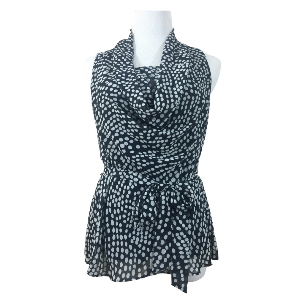 𝅺Polka Dot Tie Waist Blouse